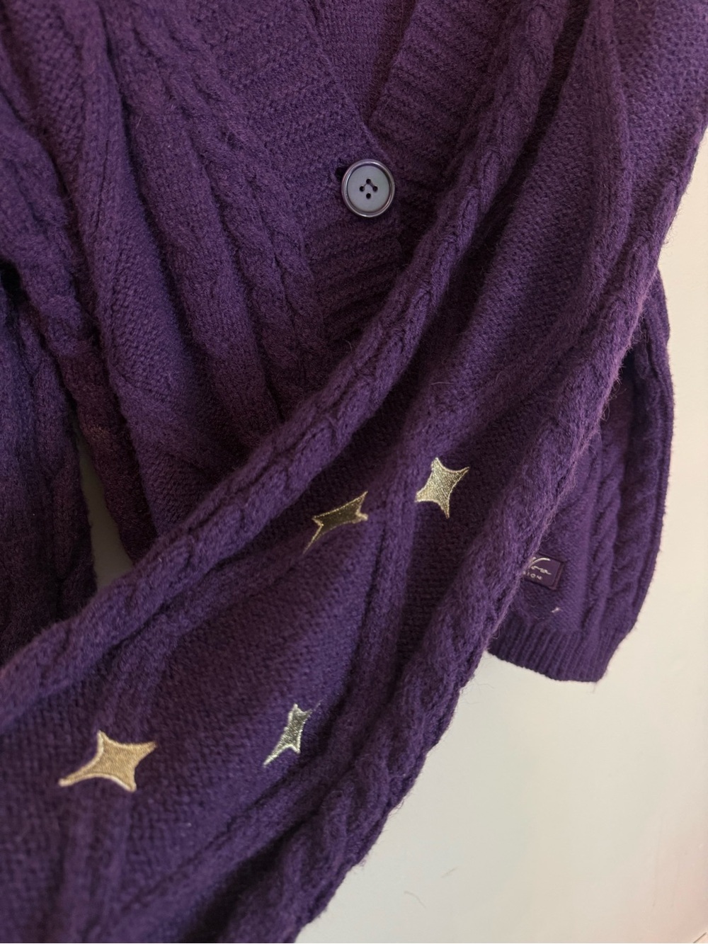 Taylor Swift Speak Now Taylor’s Version Cardigan Purple Cable Knit M/L - Picture 4 of 6